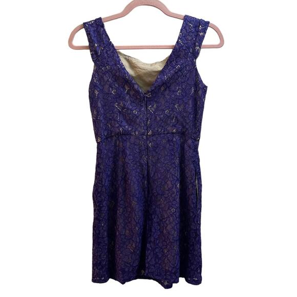 Shoshanna Purple Lace Sleeveless Dress - Picture 2 of 10